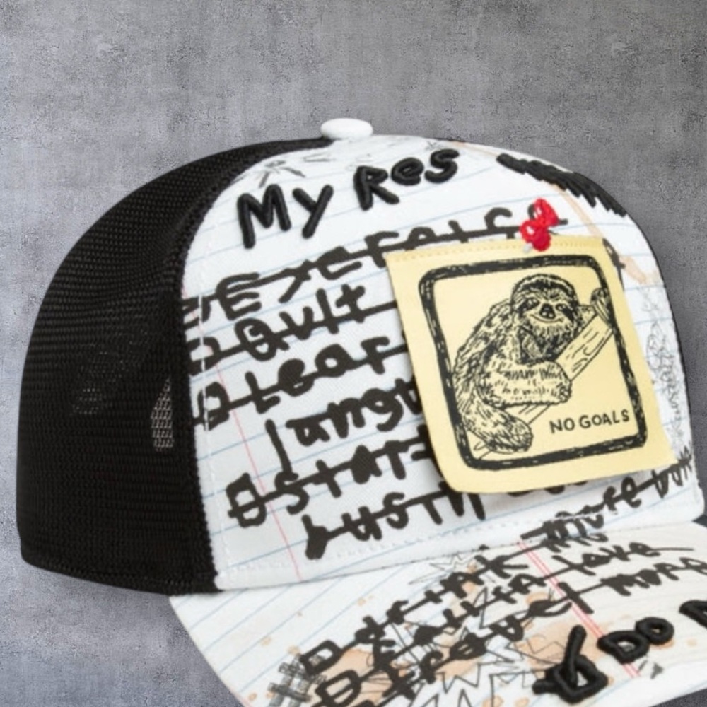 GOORIN BROS NEW YEAR, SAME ME NO RESOLUTIONS SLOTH CAP HAT -Friday Drop- NIB - Picture 6 of 14